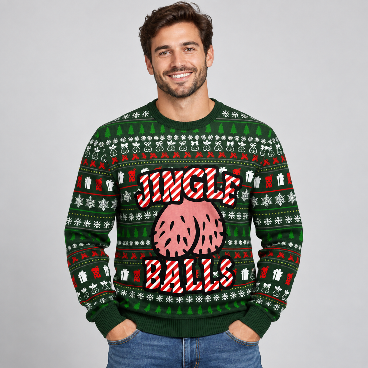 Jingle Balls Funny Christmas Sweater, Christmas Sweater Dirty Ugly Sweater, Cockmas Holiday Sweater,Merry Cockmas Sweatshirt