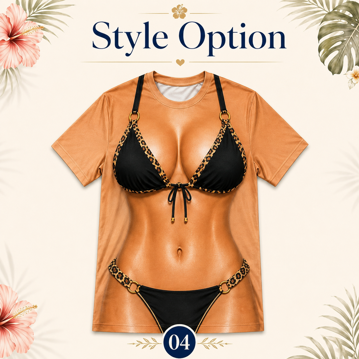 Custom Funny Patriotic T Shirt for Women, Faux Bikini Illusion Tee