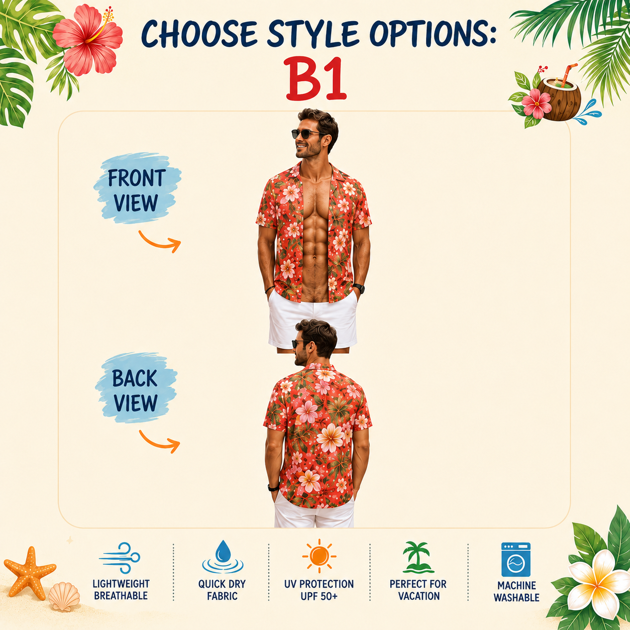 Custom Funny Muscle T-shirt for Men, Personalized Hawaiian Shirt Illusion Tee, 3D Fake Open Shirt, Summer Vacation Gag Gift for Him