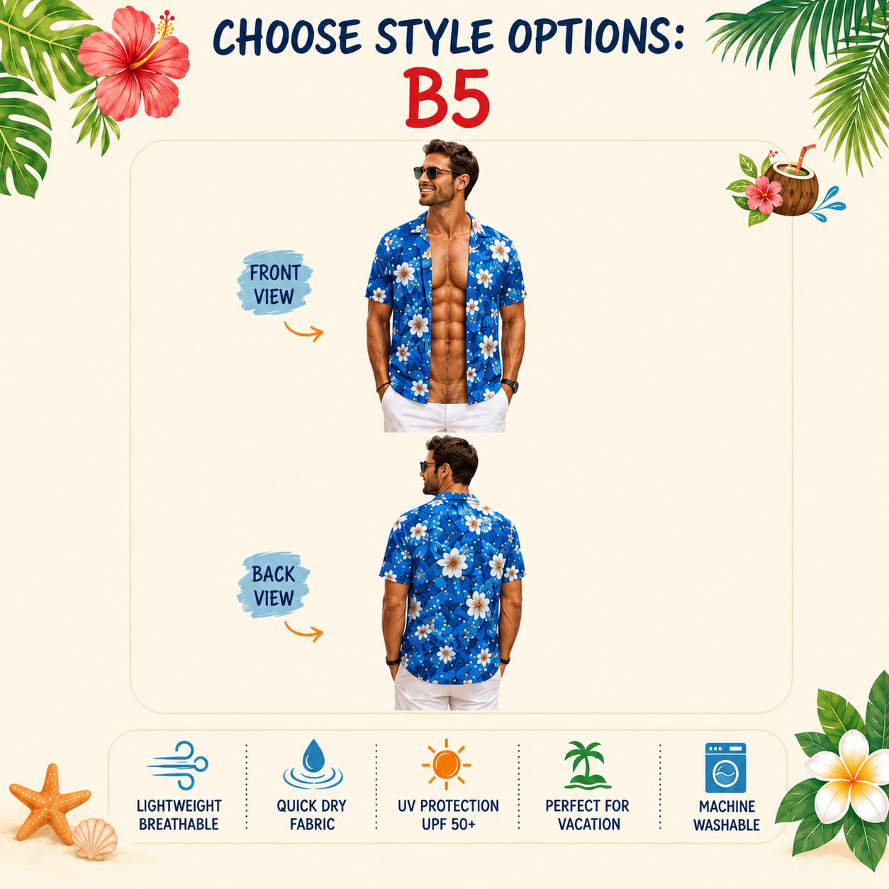 Custom Funny Muscle T-shirt for Men, Personalized Hawaiian Shirt Illusion Tee, 3D Fake Open Shirt, Summer Vacation Gag Gift for Him