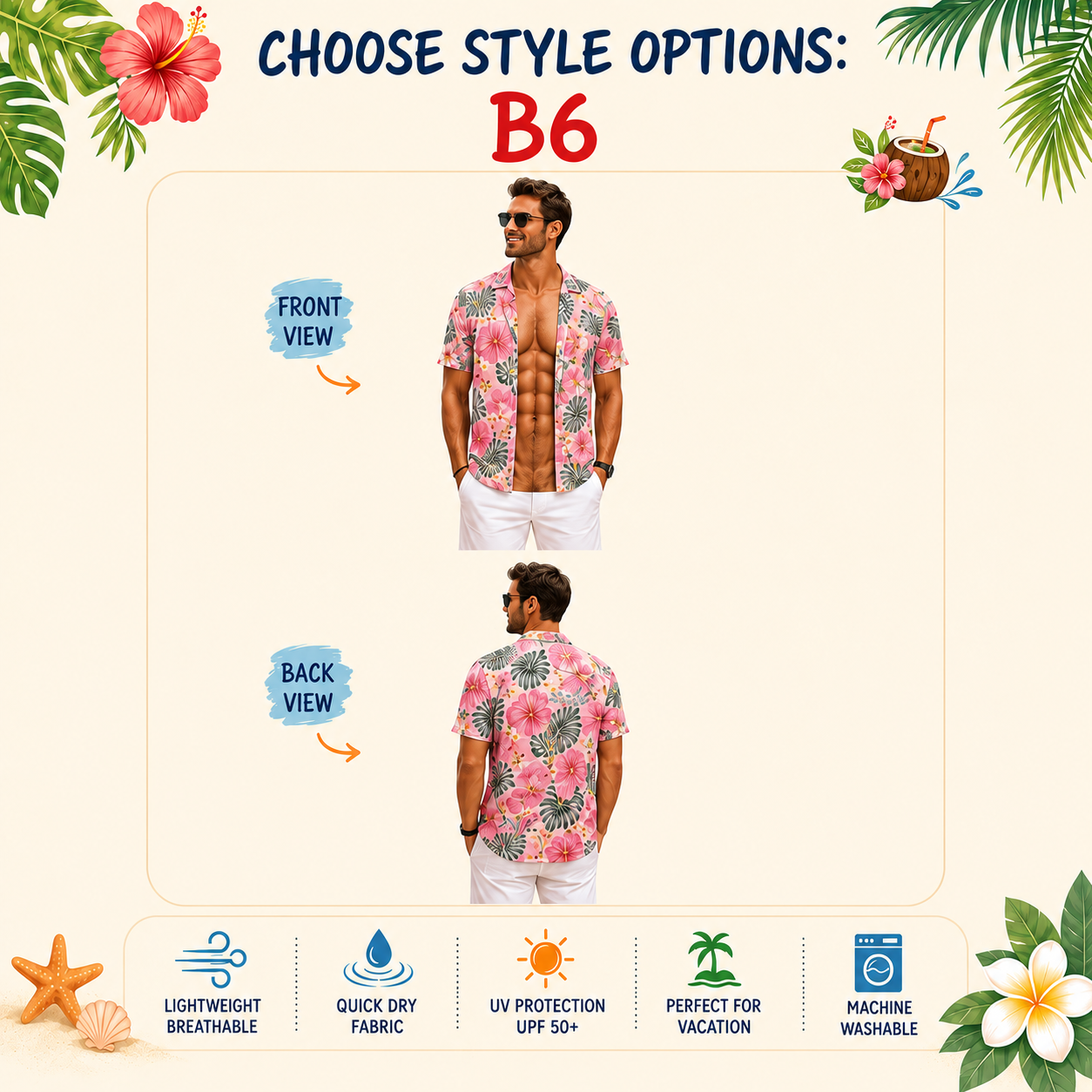 Custom Funny Muscle T-shirt for Men, Personalized Hawaiian Shirt Illusion Tee, 3D Fake Open Shirt, Summer Vacation Gag Gift for Him
