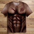 Funny Gifts For Men T-shirt Graphic Tee Leopard Print Halloween T-shirt Sleeve