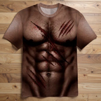 Funny Gifts For Men T-shirt Graphic Tee Leopard Print Halloween T-shirt Sleeve