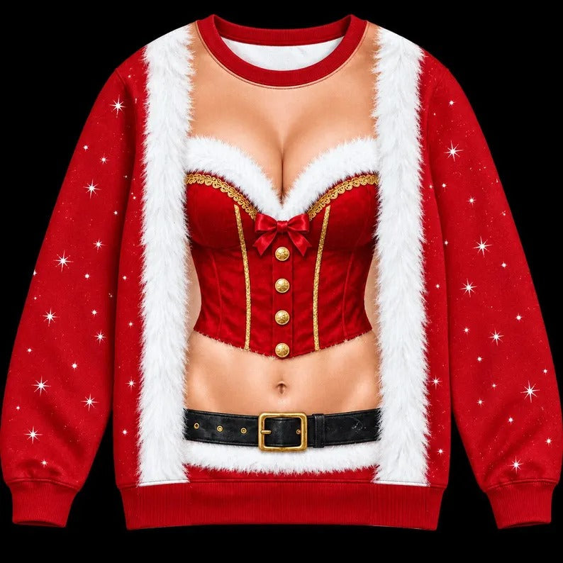 Funny Ugly Christmas Sweater, Novelty Holiday Sweatshirt, Festive Party Outfit