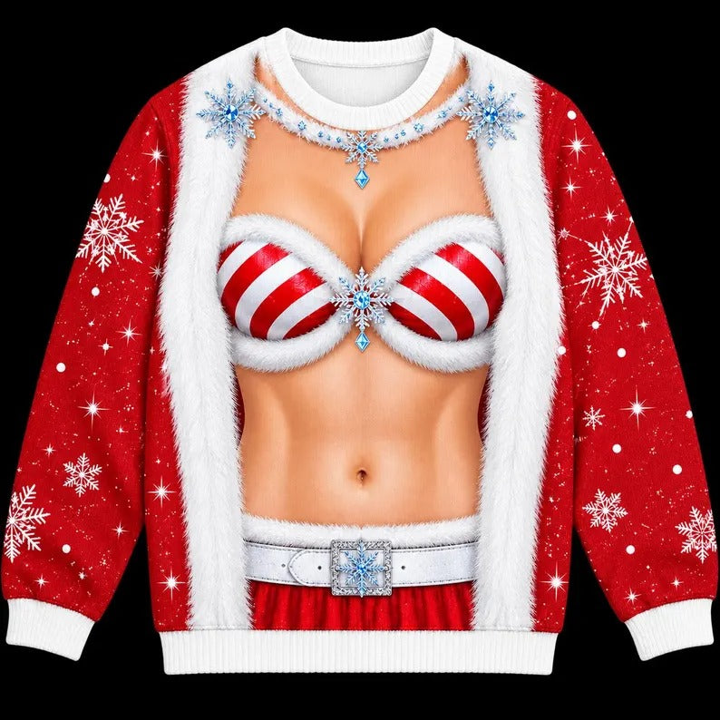 Funny Ugly Christmas Sweater, Novelty Holiday Sweatshirt, Festive Party Outfit