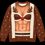 Funny Ugly Christmas Sweater, Novelty Holiday Sweatshirt, Festive Party Outfit
