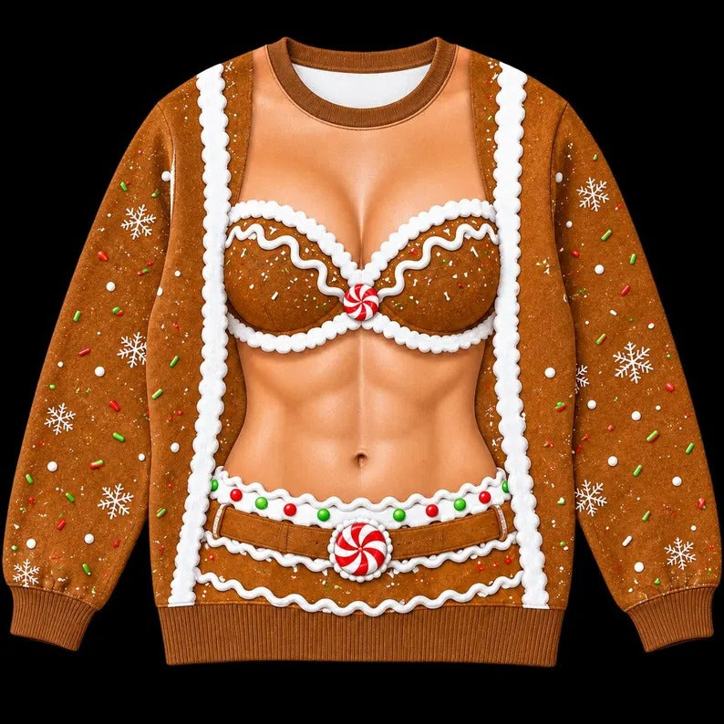 Funny Ugly Christmas Sweater, Novelty Holiday Sweatshirt, Festive Party Outfit