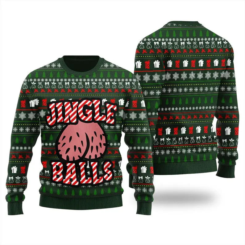 Jingle Balls Funny Christmas Sweater, Christmas Sweater Dirty Ugly Sweater, Cockmas Holiday Sweater,Merry Cockmas Sweatshirt