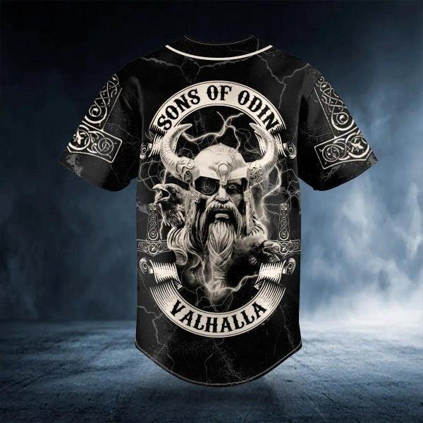 Viking Son Of Odin Valhalla Custom Baseball Jersey _ 3D All Over Print Clothing