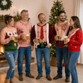 Funny Santa Abs Ugly Sweater, Hairy Chest 3D Print Holiday Party Gift, Chirstmas Gag Gift