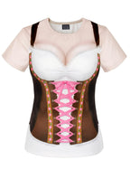 Funny Oktoberfest Beer Bavarian T-shirt Sleeve Round Neck Graphic for Women's Adults' 3D Print for Carnival Oktoberfest Beer Casual Daily Festival 2026