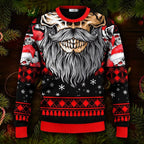 Cool Beard Skull Team Skull Ugly Christmas Sweater – Skull & Viking Graphic Tees