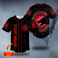 Red Moon Wolf Viking Tattoo Custom Baseball Jersey – Skull & Viking Graphic Tees _ 3D All Over Print Clothing