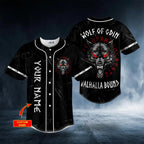 Wolf Of Odin Valhalla Bound Viking Personalized Baseball Jersey – Skull & Viking Graphic Tees