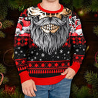 Cool Beard Skull Team Skull Ugly Christmas Sweater – Skull & Viking Graphic Tees