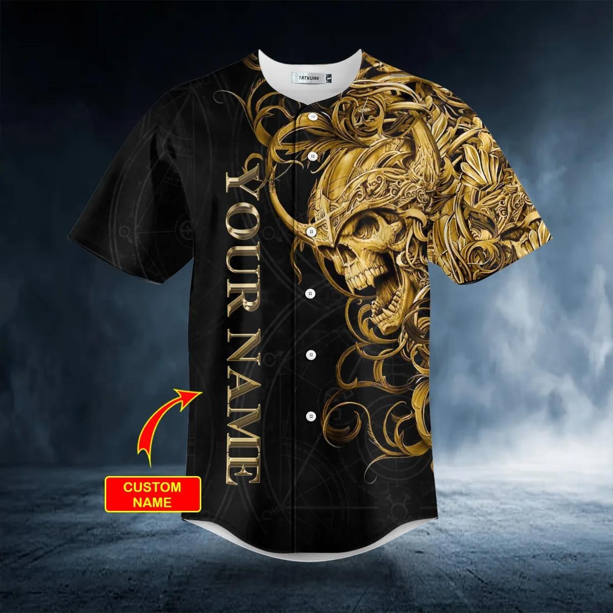 Mad King Viking Custom Baseball Jersey – Skull & Viking Graphic Tees