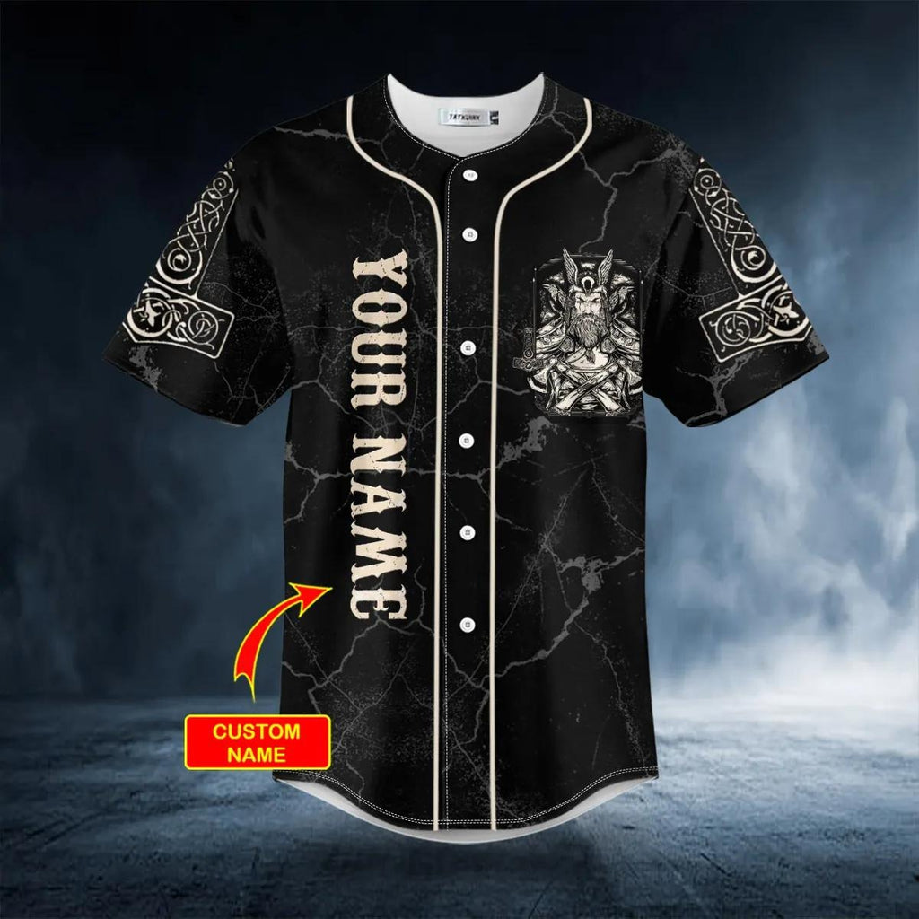 Son Of Odin Till Valhalla Viking Custom Baseball Jersey – Skull & Viking Graphic Tees
