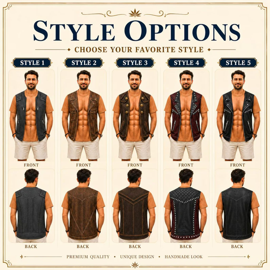 Funny Muscle Print T-shirt, Faux Leather Biker Vest Illusion, Men's Party Costume