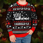 Falalalala Valhallala Viking Ships Viking Ugly Christmas Sweater – Skull & Viking Graphic Tees