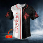 Red Wolf Viking Custom Baseball Jersey – Skull & Viking Graphic Tees