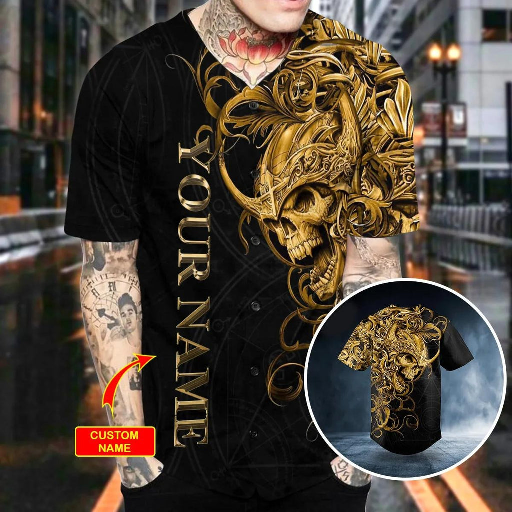 Mad King Viking Custom Baseball Jersey – Skull & Viking Graphic Tees