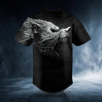 Black White Werewolf Viking Custom Baseball Jersey – Skull & Viking Graphic Tees