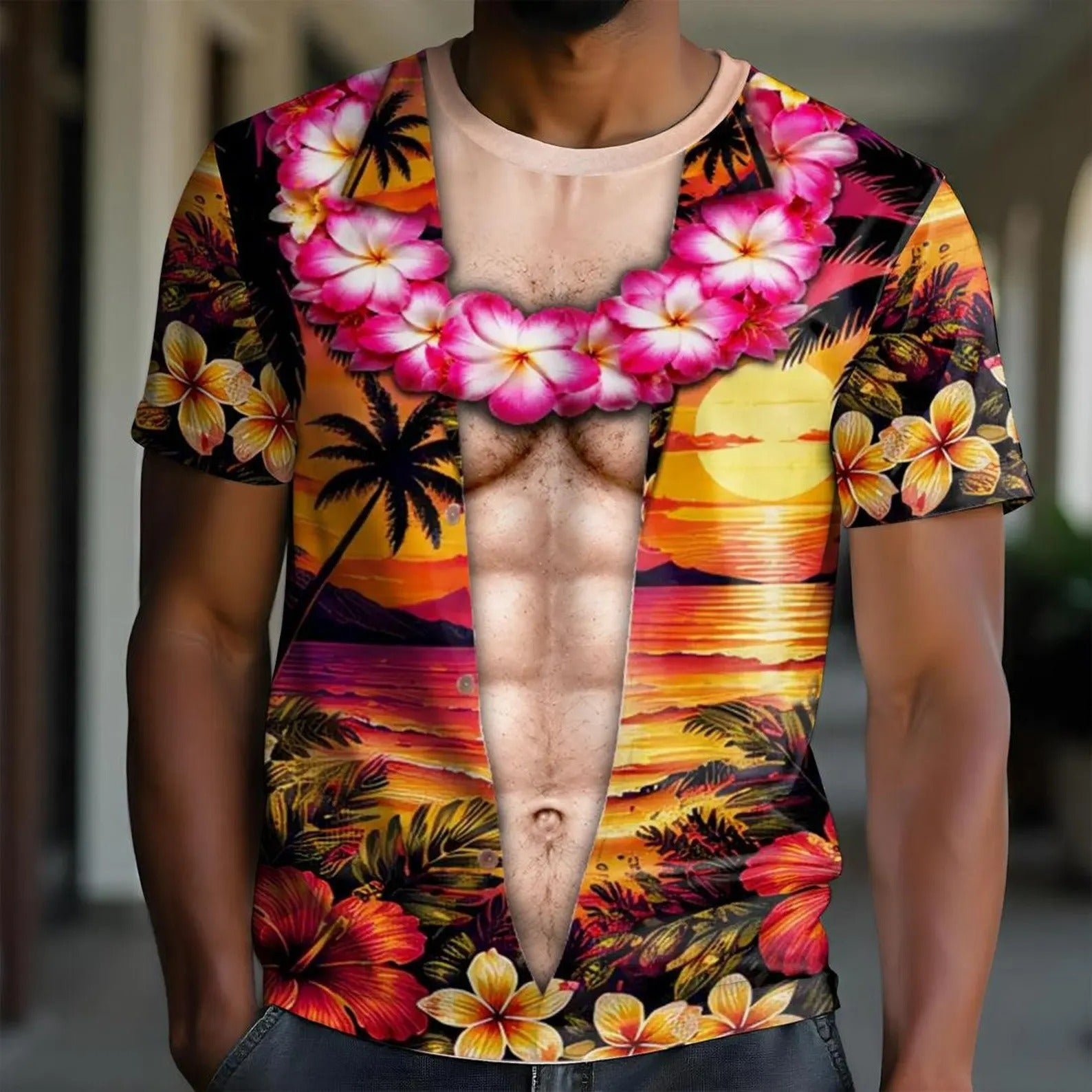 Funny Muscle Body Hawaiian Shirt for Men, Tropical Floral Costume, Bachelor Party Gag Gift - Etsy Vietnam