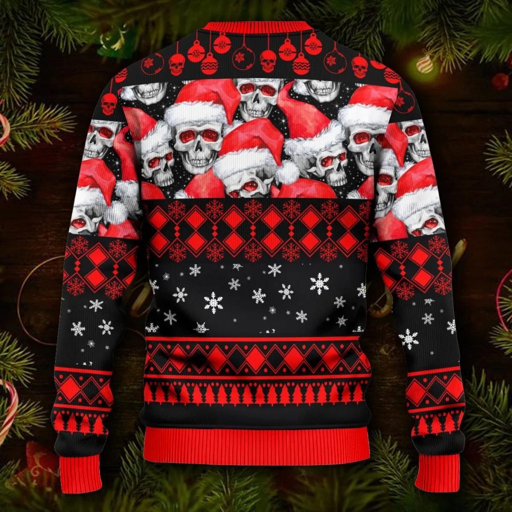 Cool Beard Skull Team Skull Ugly Christmas Sweater – Skull & Viking Graphic Tees