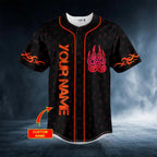 Red Bear Viking Tattoo Custom Baseball Jersey – Skull & Viking Graphic Tees