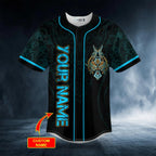 Ulfhednar King Viking Blue Tattoo Custom Baseball Jersey – Skull & Viking Graphic Tees