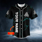 Viking Dad The Heathen The Myth The Legend Custom Baseball Jersey – Skull & Viking Graphic Tees
