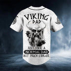 Viking Dad Just Like A Normal Dad But Much Cooler Custom Baseball Jersey – Skull & Viking Graphic Tees _ 3D All Over Print Clothing