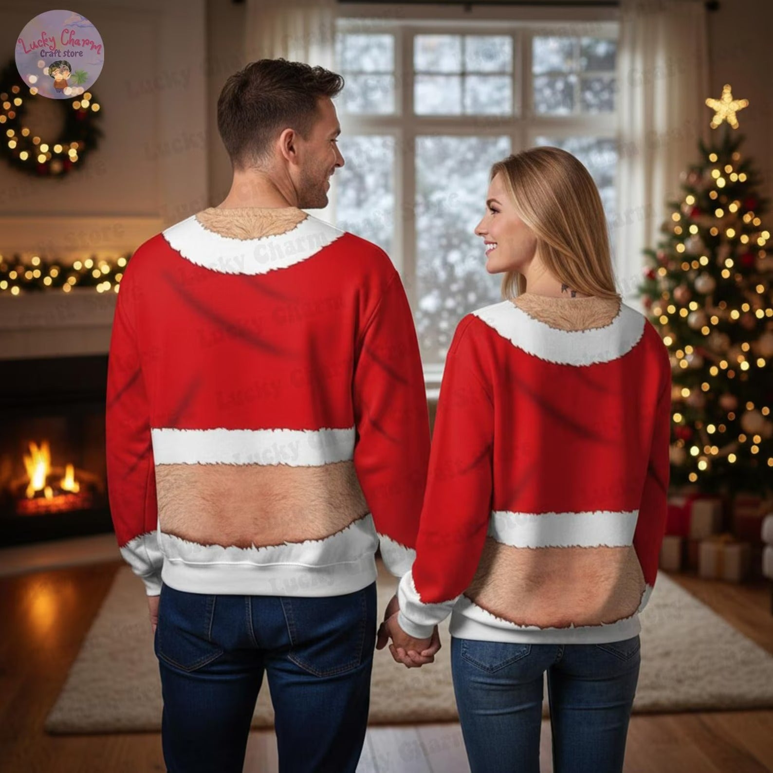 Adult Funny 3D Print Sweatshirt Xmas Gift, Unisex Ugly Christmas Sweatshirt 20256