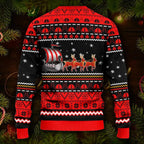 Red Falalalala Valhallala Viking Ships Viking Ugly Christmas Sweater, Skull & Viking Graphic Tees