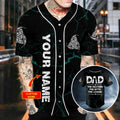 Viking Dad The Heathen The Myth The Legend Custom Baseball Jersey – Skull & Viking Graphic Tees
