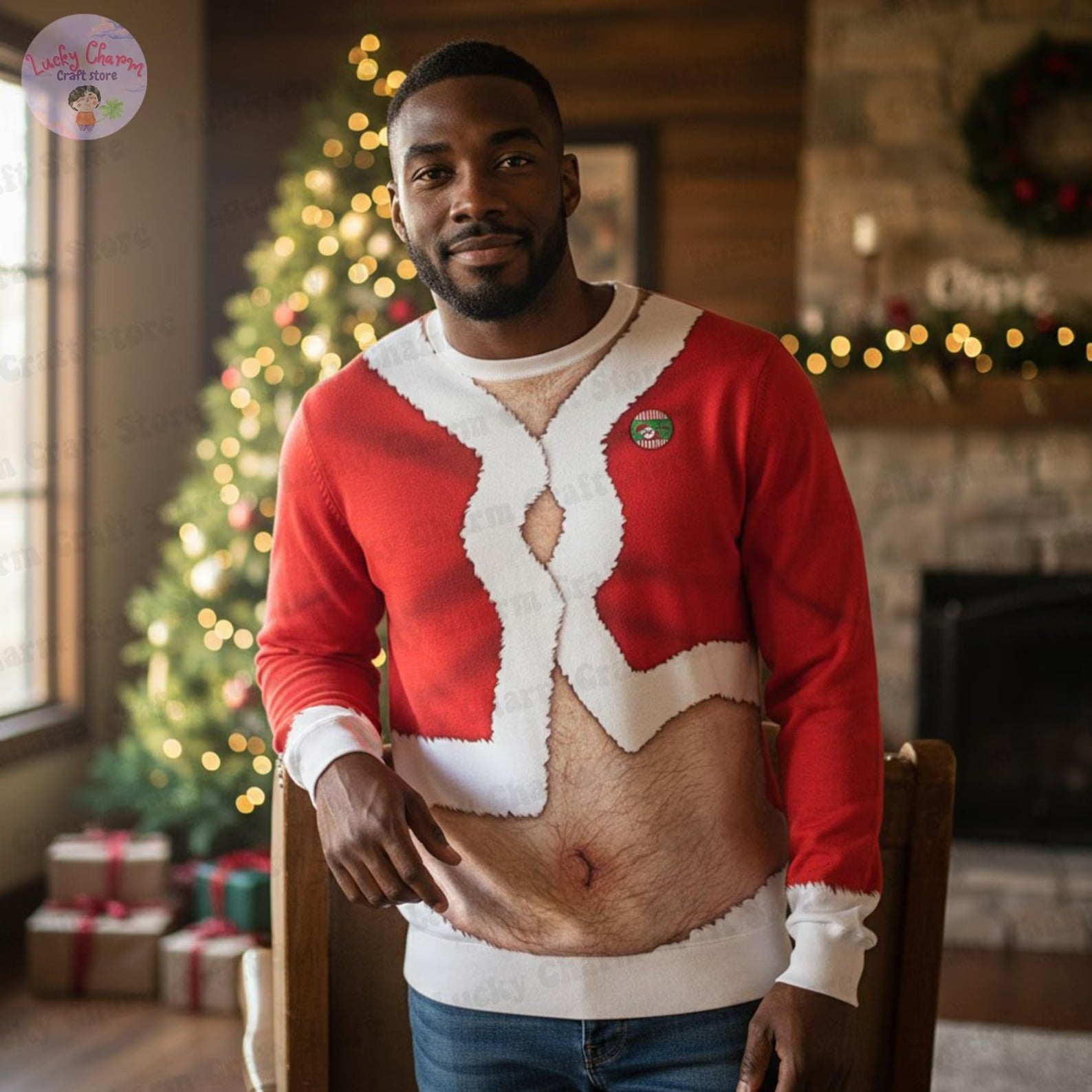 Adult Funny 3D Print Sweatshirt Xmas Gift, Unisex Ugly Christmas Sweatshirt 20256