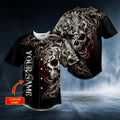 Fleur-de-lis Pattern King Viking Custom Baseball Jersey – 3D All Over Print Clothing