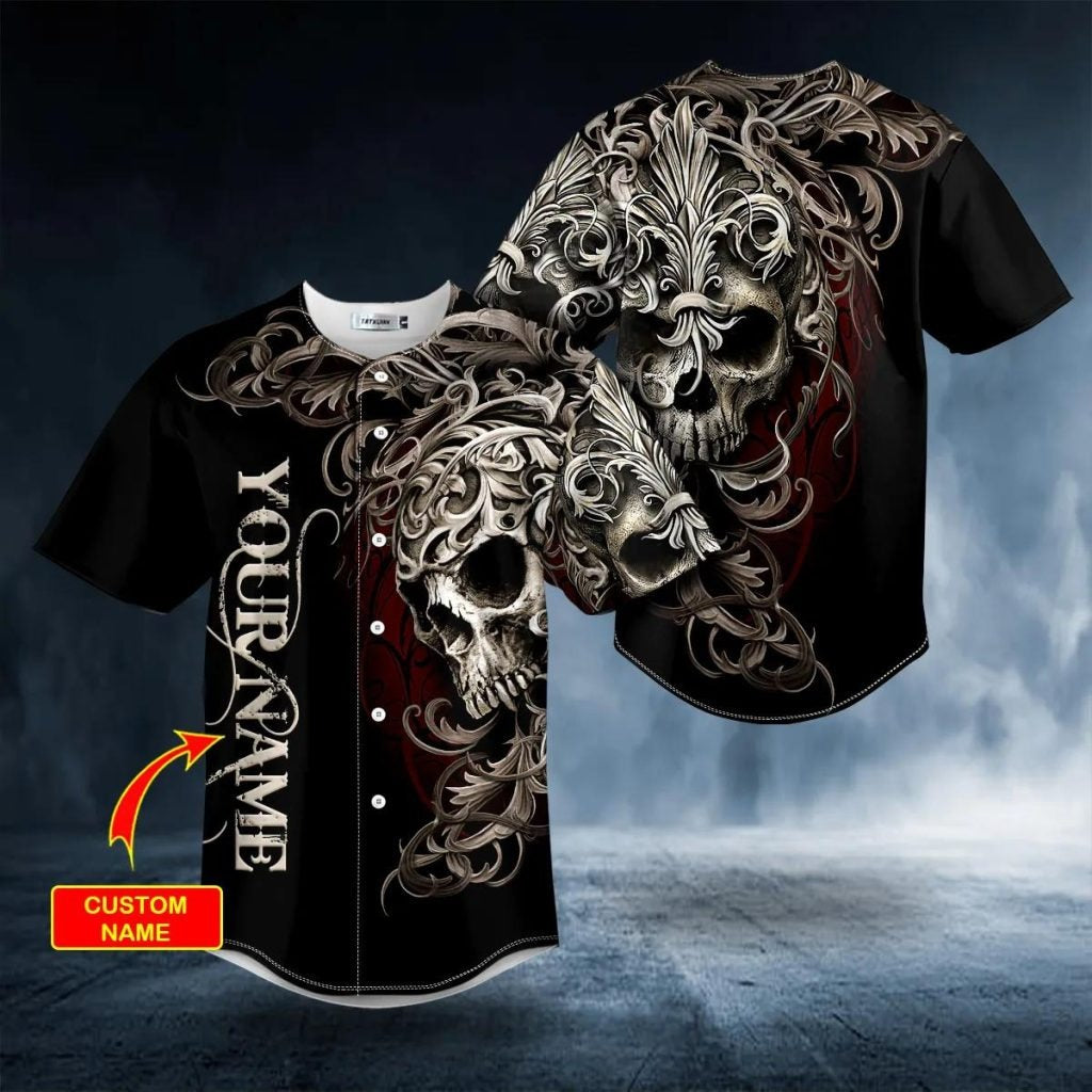 Fleur-de-lis Pattern King Viking Custom Baseball Jersey – 3D All Over Print Clothing
