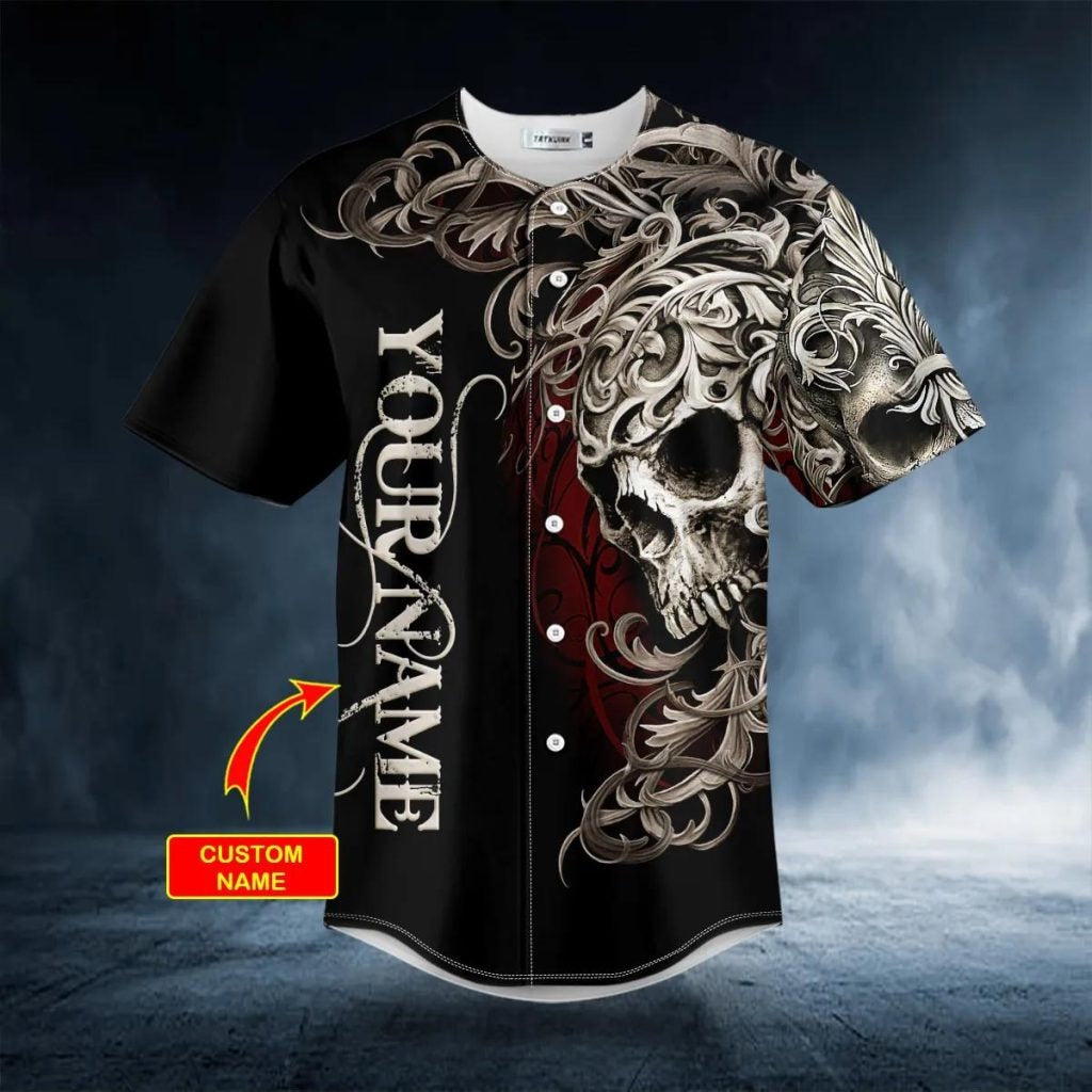 Fleur-de-lis Pattern King Viking Custom Baseball Jersey – 3D All Over Print Clothing