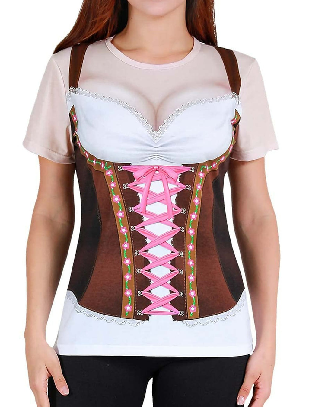 Funny Oktoberfest Beer Bavarian T-shirt Sleeve Round Neck Graphic for Women's Adults' 3D Print for Carnival Oktoberfest Beer Casual Daily Festival 2026