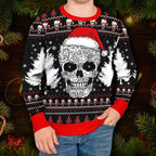 Best Skull Christmas Pattern Skull Ugly Christmas Sweater – Skull & Viking Graphic Tees