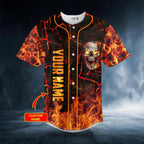 Blue Soul Eater Ghost Skull Custom Baseball Jersey – Skull & Viking Graphic Tees _ 3D All Over Print Clothing