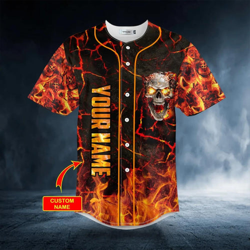 Blue Soul Eater Ghost Skull Custom Baseball Jersey – Skull & Viking Graphic Tees _ 3D All Over Print Clothing