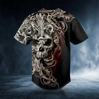 Fleur-de-lis Pattern King Viking Custom Baseball Jersey – Skull & Viking Graphic Tees _ 3D All Over Print Clothing