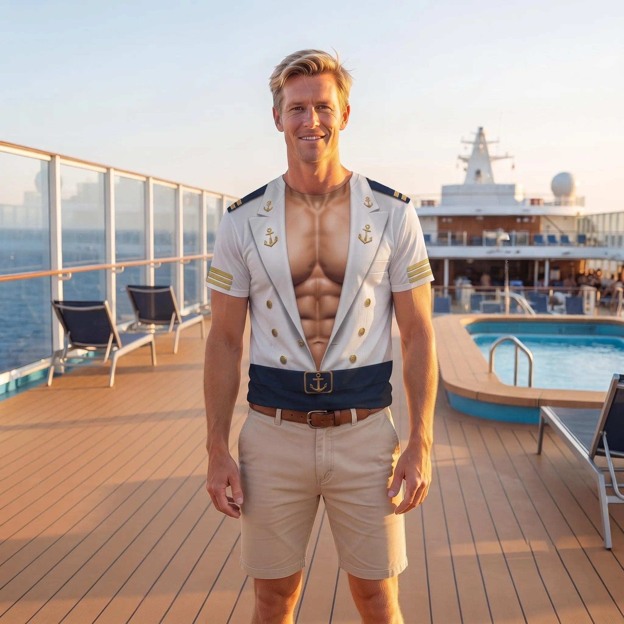 Funny Captain 3D T-shirt, Captain of Chaos All Over Print Tshirt, Personalized Summer Cruise Outfit