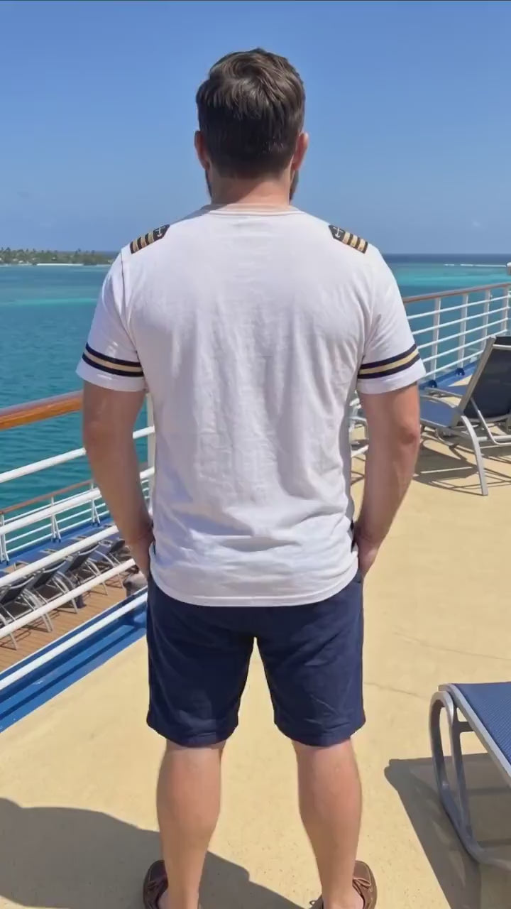Personalized Funny Captain All Over Print T-shirt, 3D Printing Hairy Chest Graphic, Summer Vacation, Party Outfit Captain Of Chaos, eX14SgTb